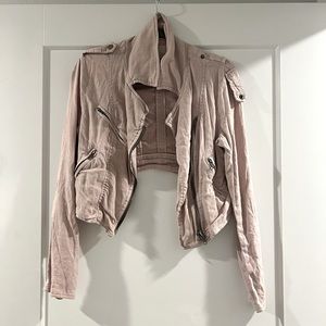 Free People Beige Dusty rose Jacket